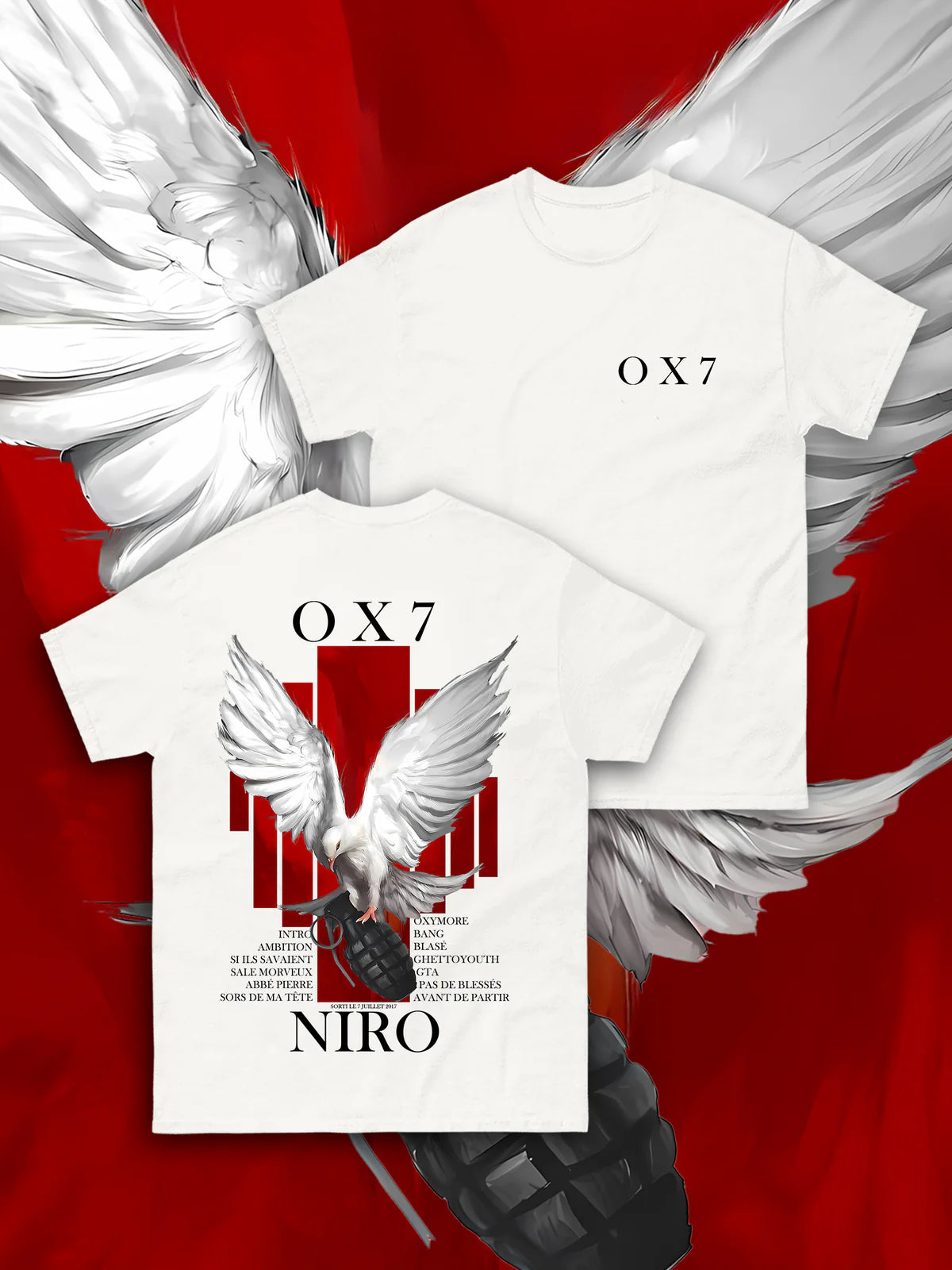 T-shirt Niro "OX7" Blanc
